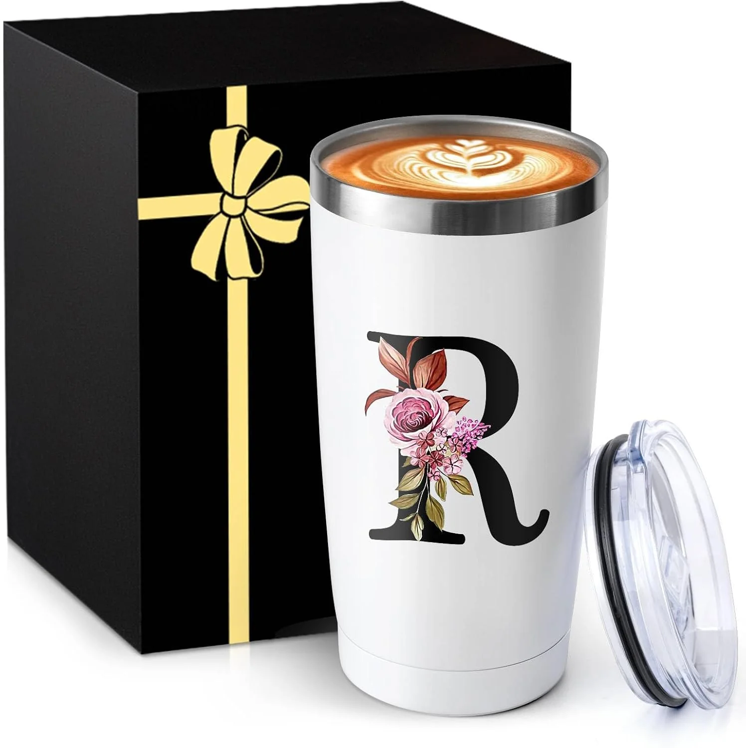 Efficient 20 Oz Insulated Coffee Cup with Lid Car Tumbler Travel Mug Women Birthday Christmas Xmas Day Holiday Female Boss Teacher Aunt Big Small Sister Law Mother Step Mother Wedding Groom Bride Officiant Gift Exclusive