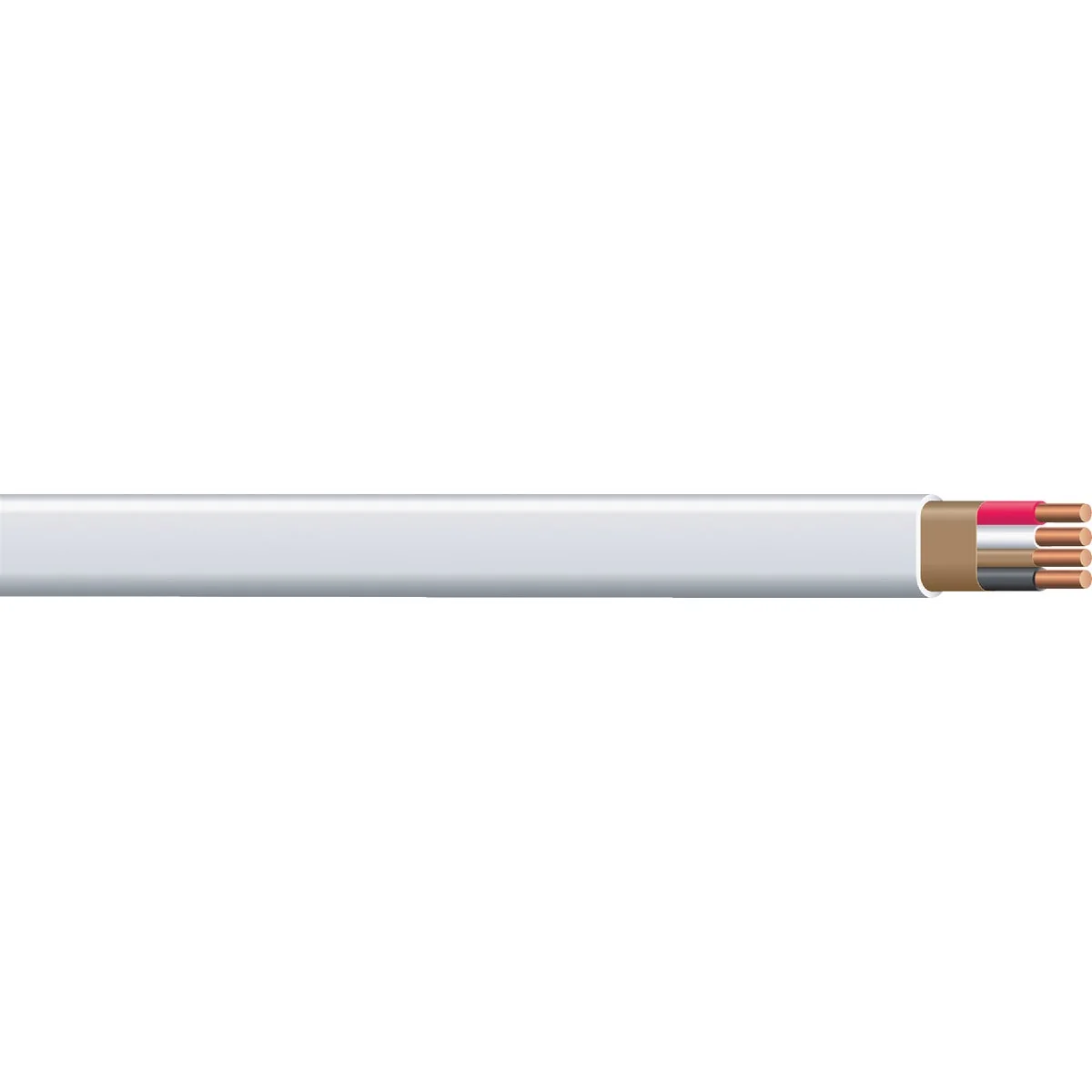 Official Romex 250 Ft. 14-3 Solid White NMW G Electrical Wire Flexible