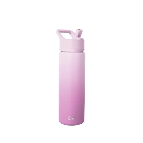 Official Insulated Water Bottle with Straw Pure