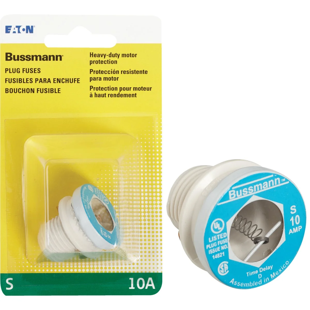 Smooth Bussmann 10A BP S Time-Delay Plug Fuse Selected