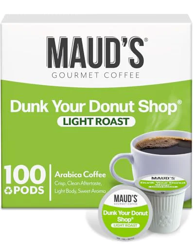 Excellent Donut Shop Light Roast Coffee Pods 100 Count Recyclable