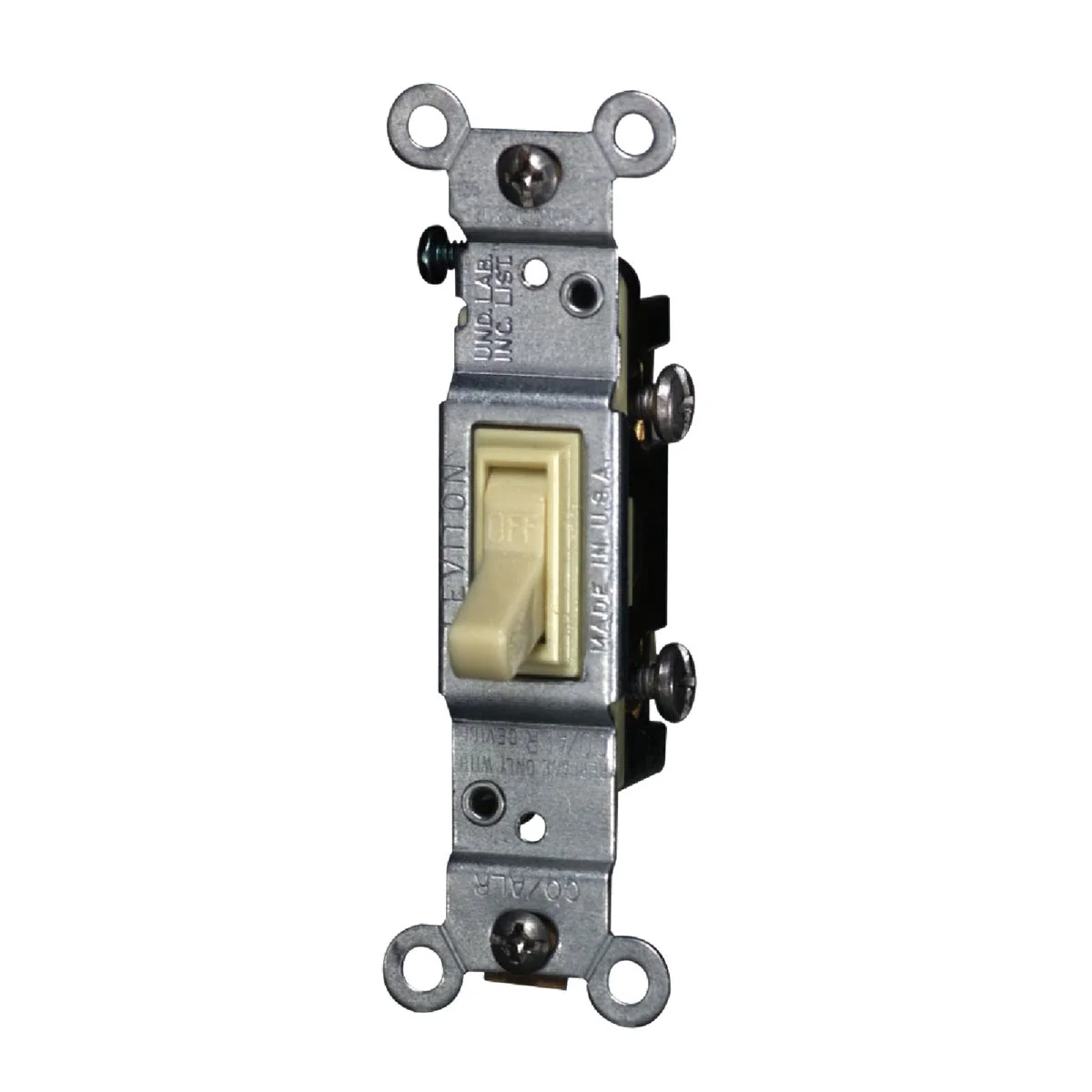 Comfortable Leviton Residential Grade 15 Amp Toggle Single Pole Switch Ivory Expertly Made