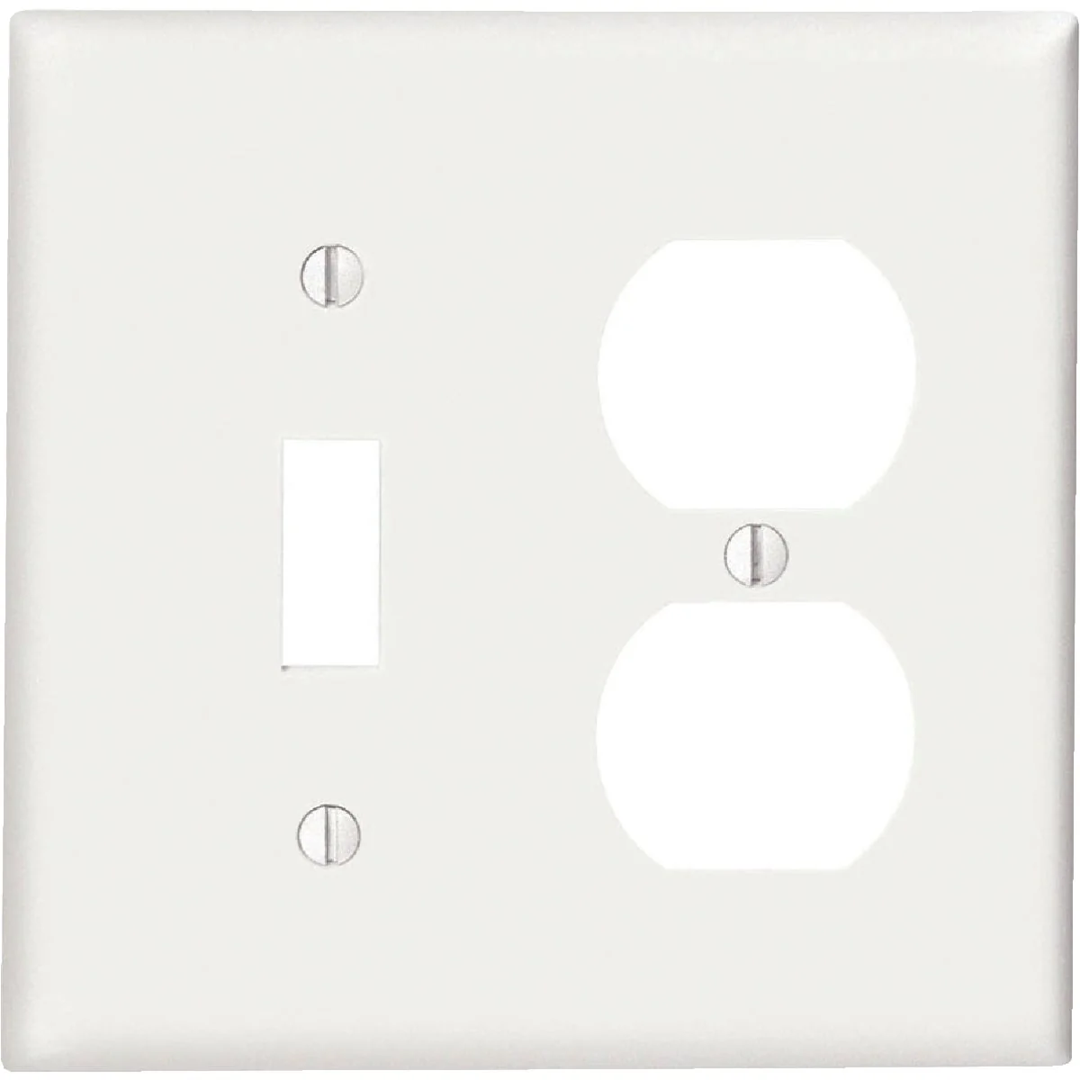 Casual Leviton Commercial Grade 2-Gang Thermoplastic Single Toggle Duplex Outlet Wall Plate White Elite