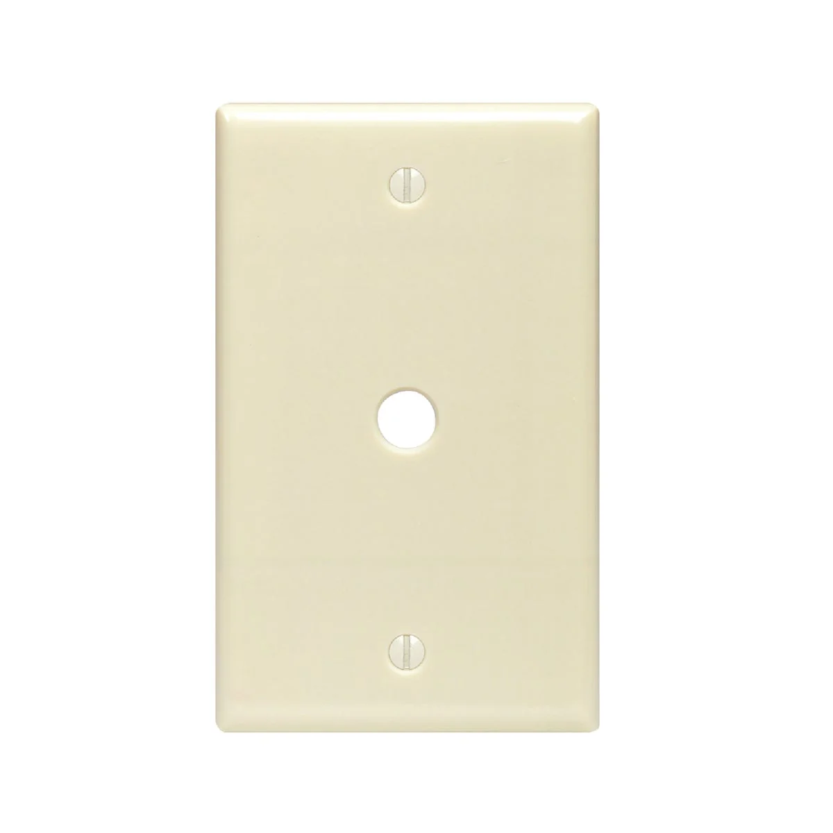 Smooth Leviton 1-Gang Plastic Ivory Telephone Cable Wall Plate with 0.312 In. Hole Classic