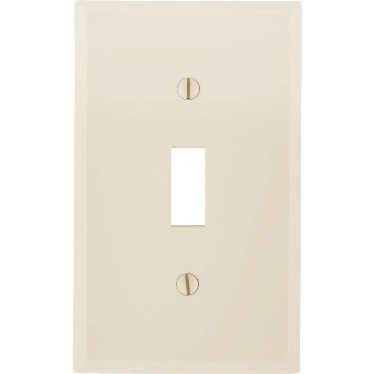 Natural Leviton 1-Gang Thermoplastic Nylon Toggle Switch Wall Plate Ivory Prestigious