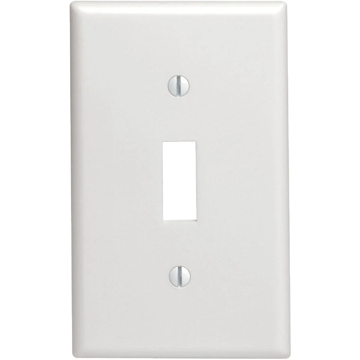 Reusable Leviton 1-Gang Thermoplastic Nylon Mid-Way Toggle Switch Wall Plate White Long-Lasting