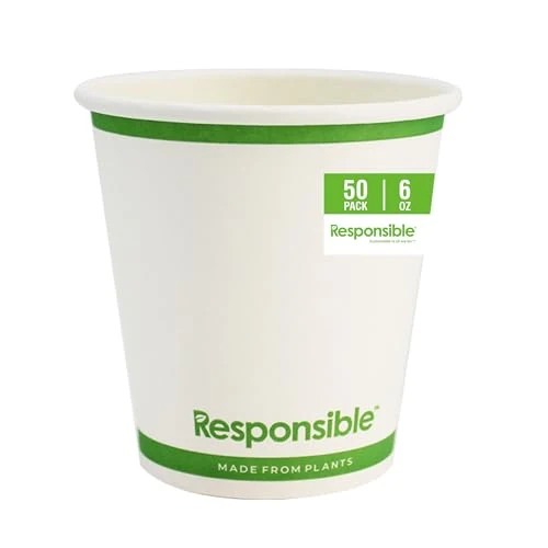 Fine Crafted Compostable 6 oz Paper Cups 50 Count Functional