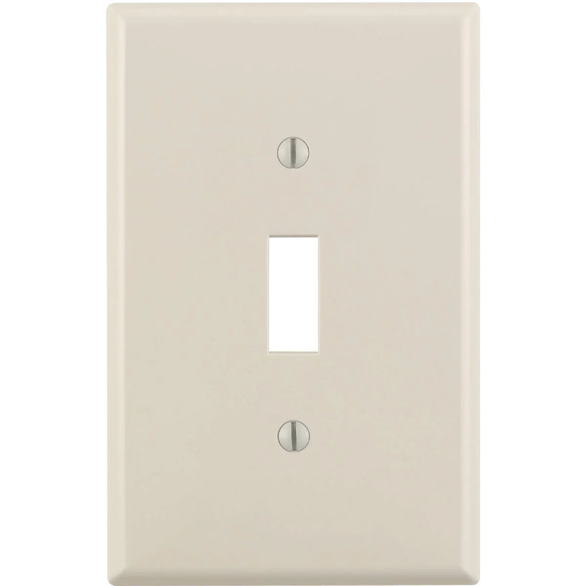 Responsible Leviton 1-Gang Thermoplastic Nylon Mid-Way Toggle Switch Wall Plate Light Almond Next-Generation