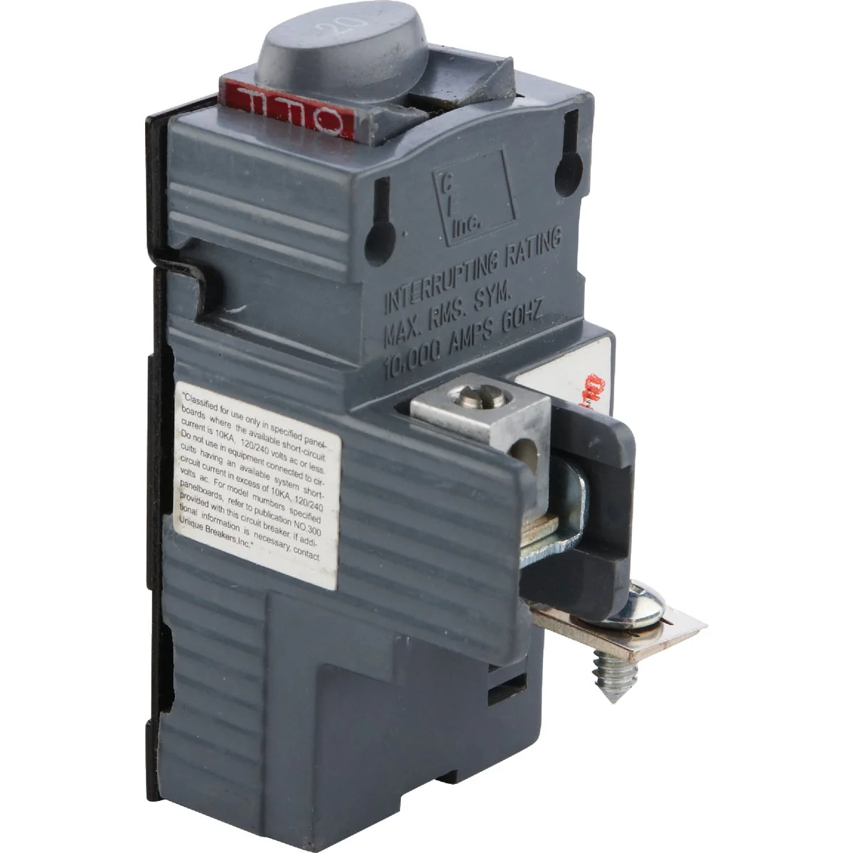 Innovative Connecticut Electric 20A Single-Pole Standard Trip Packaged Circuit Breaker For Pushmatic Selected