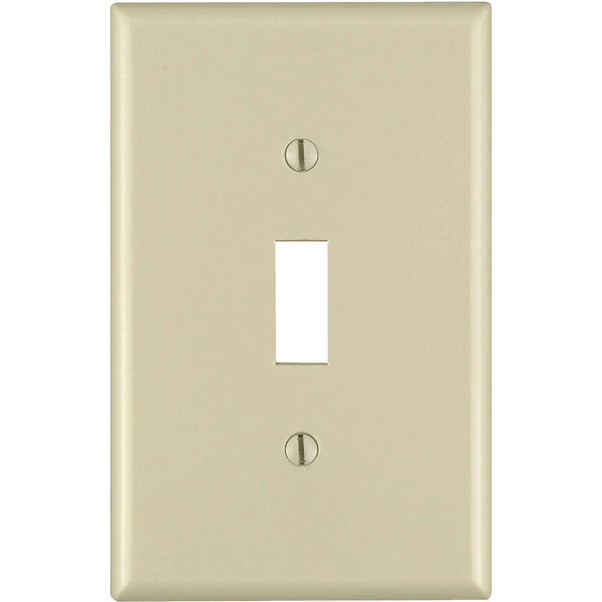 Natural Leviton 1-Gang Thermoplastic Nylon Mid-Way Toggle Switch Wall Plate Ivory Exclusive