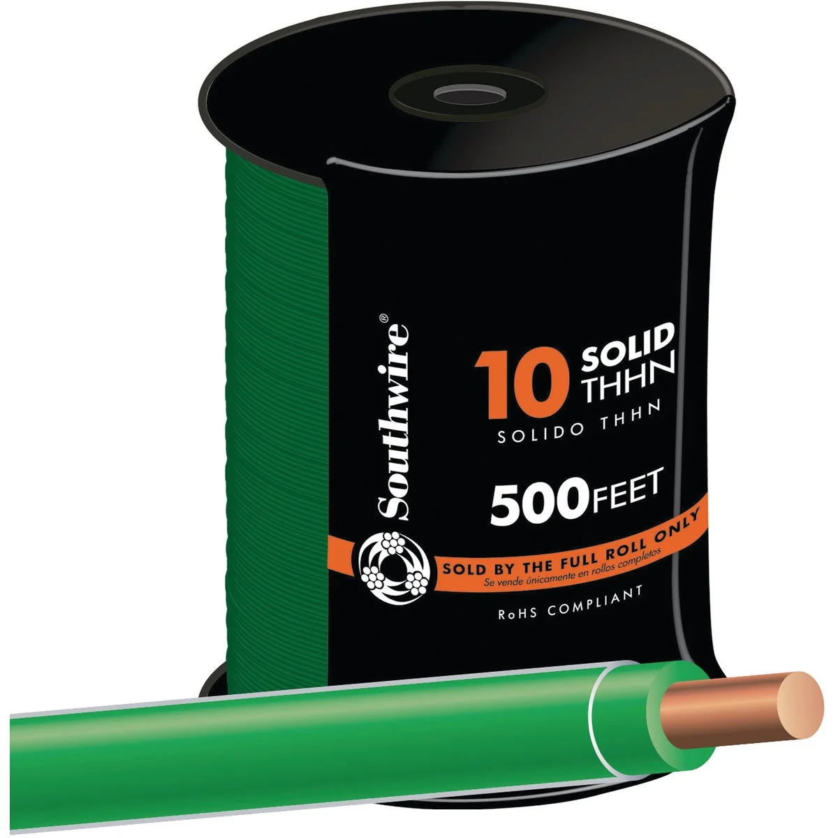 Superior Southwire 500 Ft. 10 AWG Solid Green THHN Electrical Wire