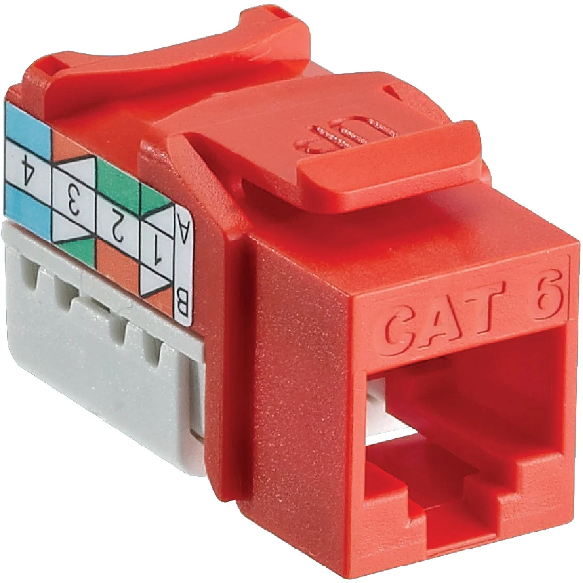 Authentic Leviton Orange 8-Conductor Cat-6 Connector Jack Superior