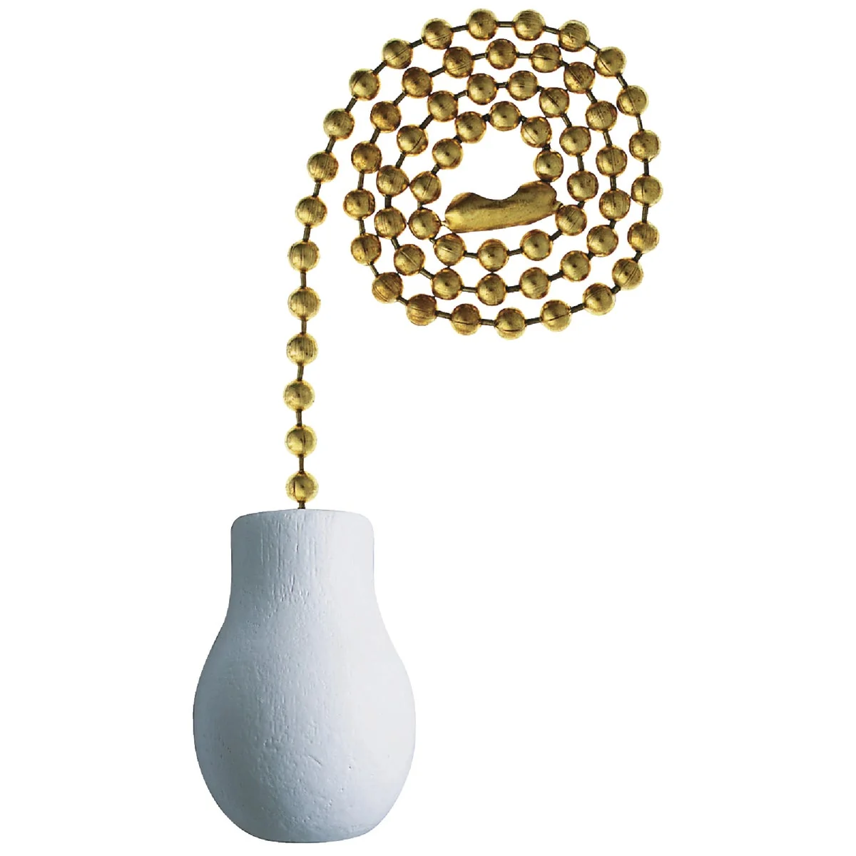 Healthy Westinghouse 12 In. Polished Brass Pull Chain with White Wood Knob Ornament Verified