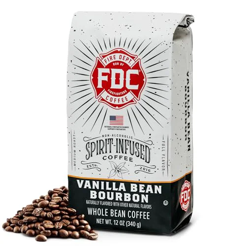 Minimalist Vanilla Bourbon Infused Whole Bean Coffee 12 Ounce Breathable