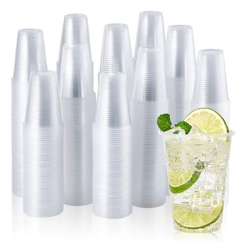 Responsible 2000 Pack 9 OZ Clear Disposable Plastic Drinking Cups for Restaurant 2000 Count Secure