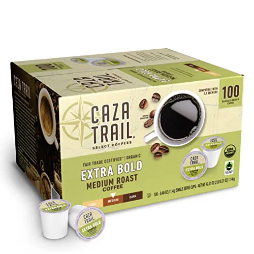 Crafted Coffee Organic Extra Bold Medium Roast 100 Count Elegant