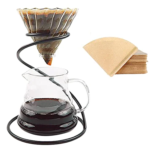 Detailed Pour Over Coffee Maker Set 4 Count Specialty