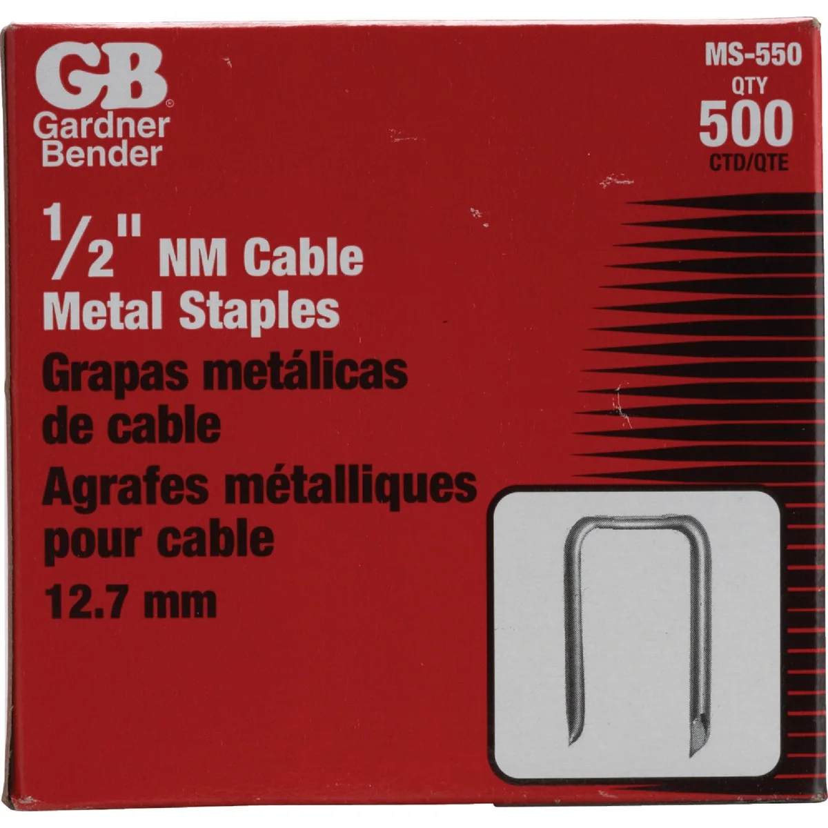 Carefully Designed Gardner Bender 1 2 In. x 15 16 In. Carbon Steel Cable Staple 500-Count Excellent