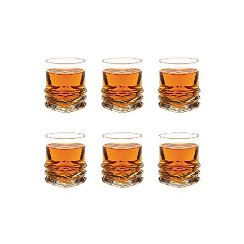 Organic Shot Glasses 2.75 Ounce Shot Glass Set of 6 Small Liquor and Spirit Glasses 6 Count Lightweight