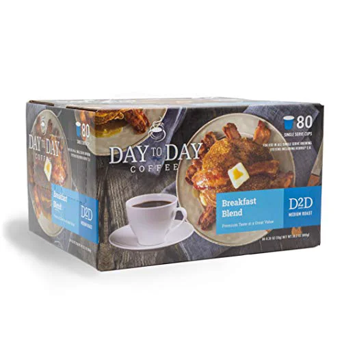 Innovative Day To Day Breakfast Blend Medium Roast Single Serve Coffee Pods 80 Count Top-Quality