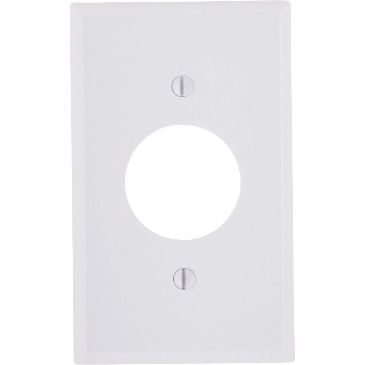 Solid Leviton 1-Gang Smooth Plastic Single Outlet Wall Plate White Excellent