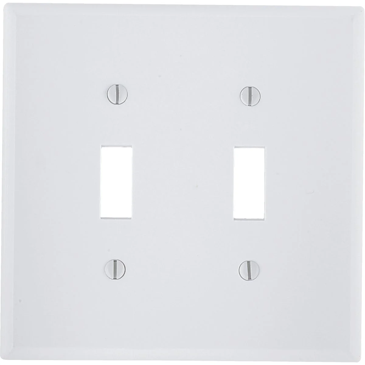 Safe Leviton 2-Gang Smooth Plastic Mid-Way Toggle Switch Wall Plate White Convenient