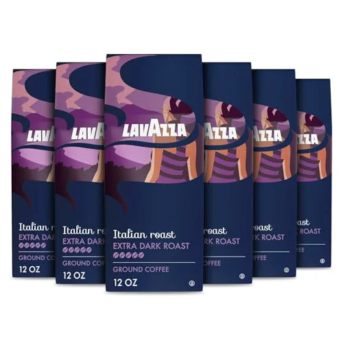 High-Grade Italian Roast Ground Coffee 6 Bags of 12oz 72 Ounce Powerful