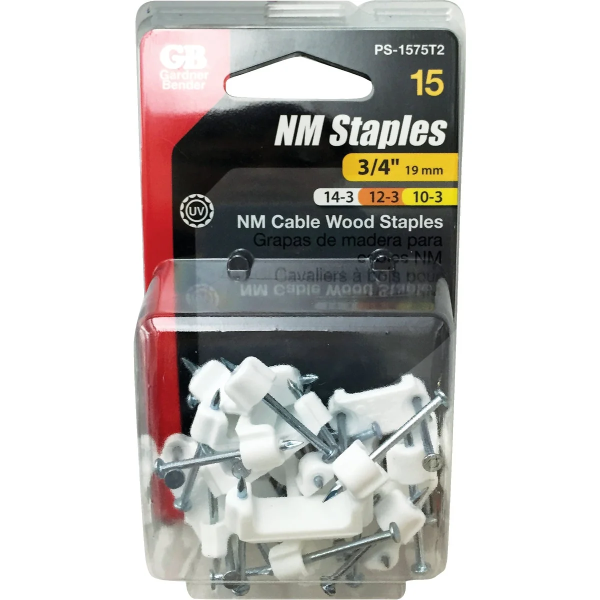 Fast Gardner Bender 1 2 In. UV-Resistant Polyethylene White Coaxial Staple 15-Count Premium Material