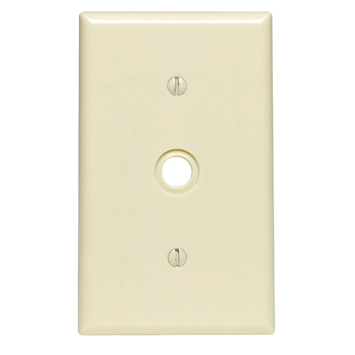 Organic Leviton 1-Gang Thermoset Plastic Ivory Telephone Cable Wall Plate with 0.406 In. to 0.625 In. Hole Comfortable