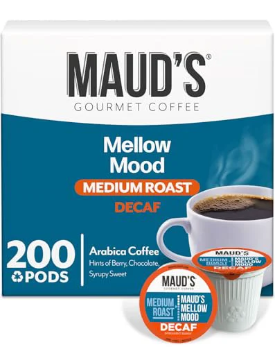 Innovative Maud s Decaf Medium Roast Coffee Pods 200 Count Elegant