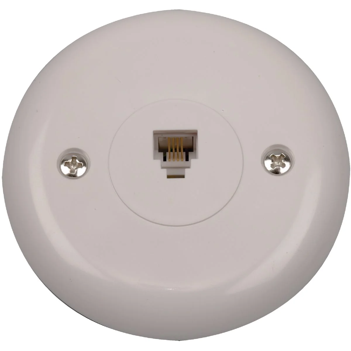 Exceptional RCA White Flush Mount Round Telephone Jack Fine