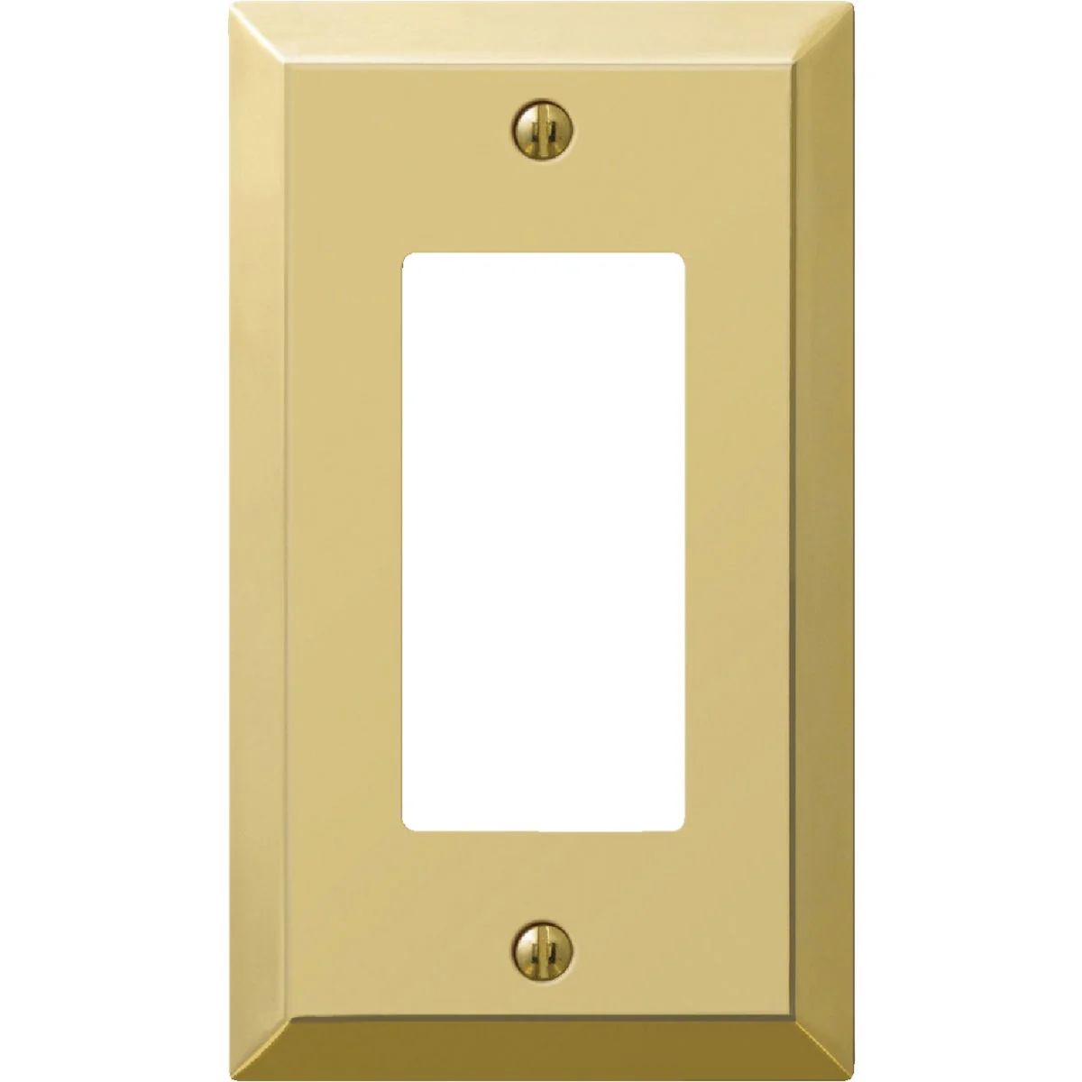Authentic Amerelle 1-Gang Stamped Steel Rocker Decorator Wall Plate Polished Brass Detailed