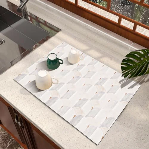 Elegant Dish Drying Mat Absorbent Diatomite Coffee Mat Fine Crafted