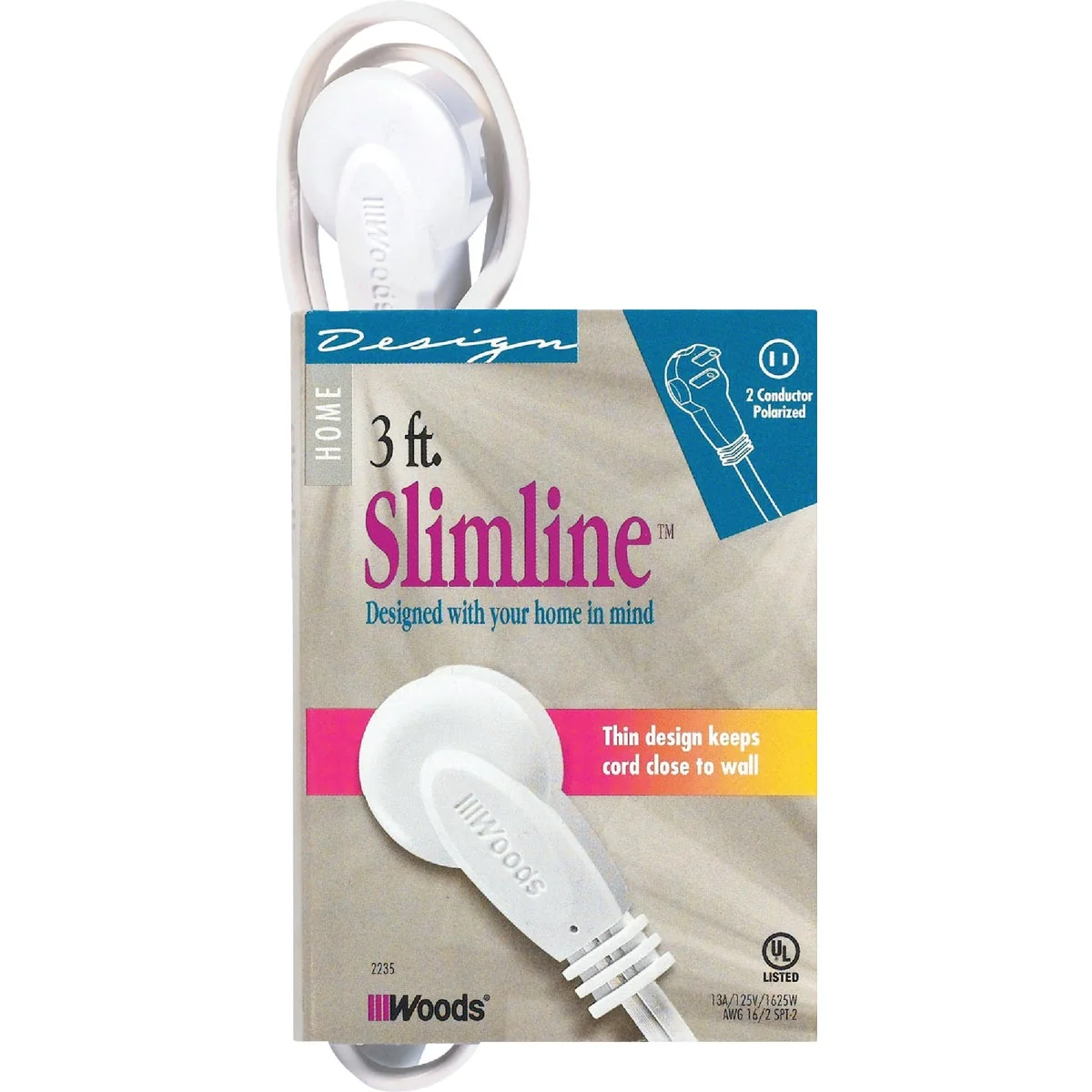 Breathable Woods Slimline 3 Ft. 16 2 Extension Cord Luxury