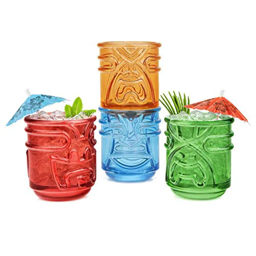 Green Tiki Cocktail Glasses 4 Count Sophisticated