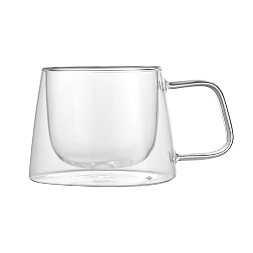 Fine Crafted 7 oz Professional Glass Coffee Mug 2 Count Efficient