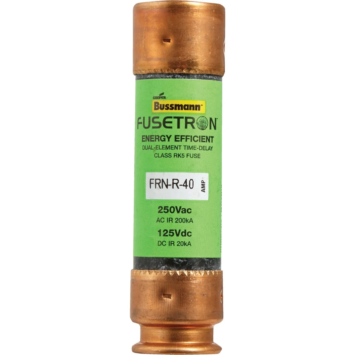 Secure Bussmann 40A FRN-R Cartridge Heavy-Duty Time Delay Cartridge Fuse Traditional
