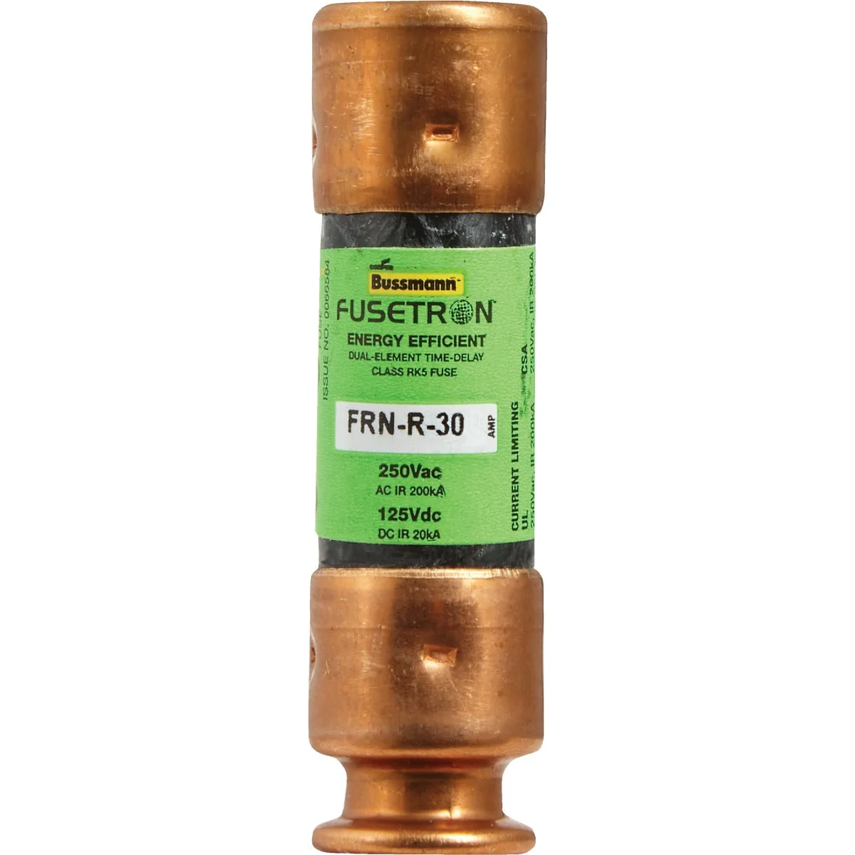 Detailed Bussmann 30A FRN-R Cartridge Heavy-Duty Time Delay Cartridge Fuse Quality
