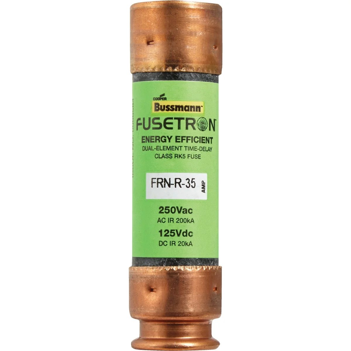 Pure Bussmann 35A FRN-R Cartridge Heavy-Duty Time Delay Cartridge Fuse Practical