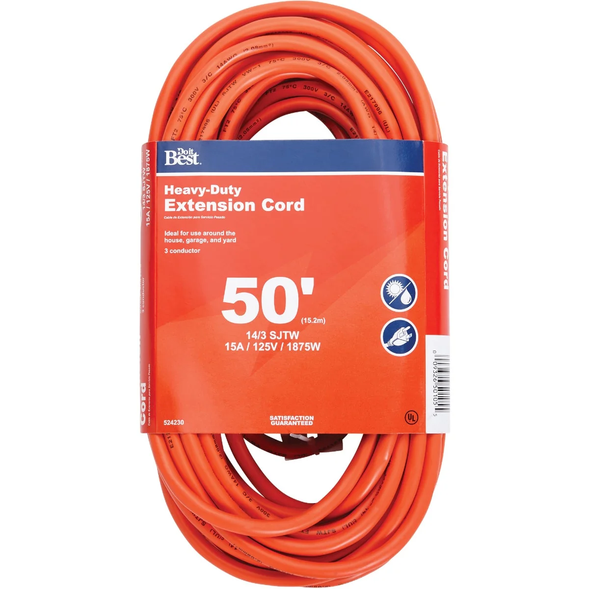 Responsible Do it 50 Ft. 14 3 Heavy-Duty Outdoor Extension Cord Fine