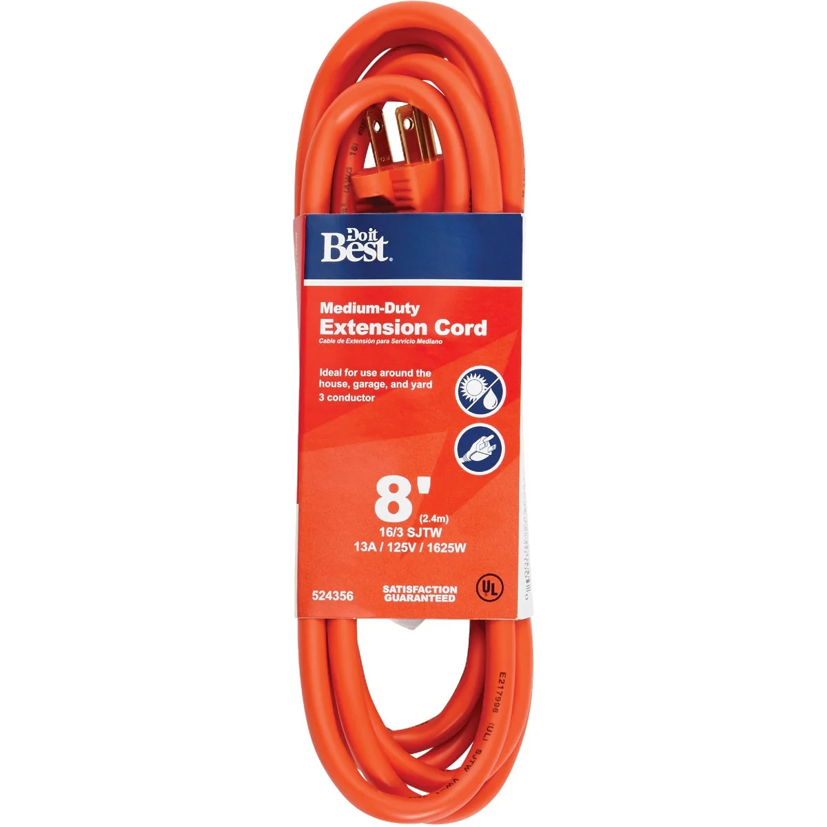 Refined Do it 8 Ft. 16 3 Outdoor Extension Cord Recyclable