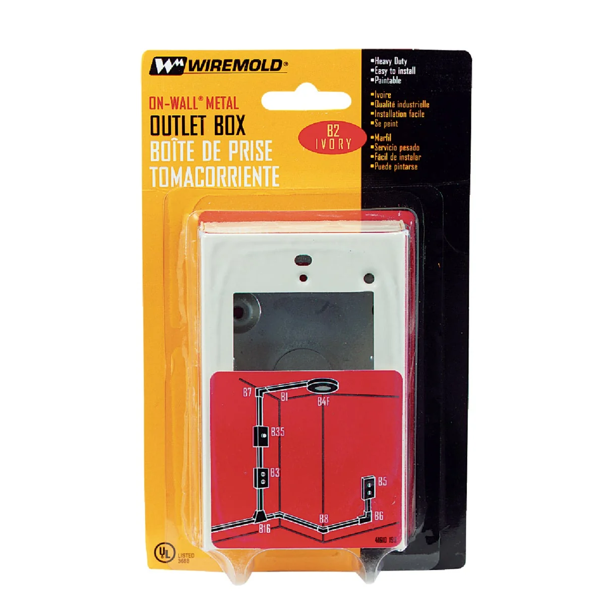Recyclable Wiremold Ivory Metal 1 In. Outlet Box Natural