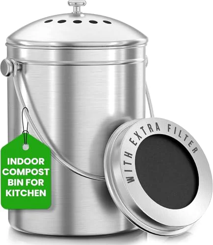 Soft Countertop Compost Bin 1.3 Gallon Luxury