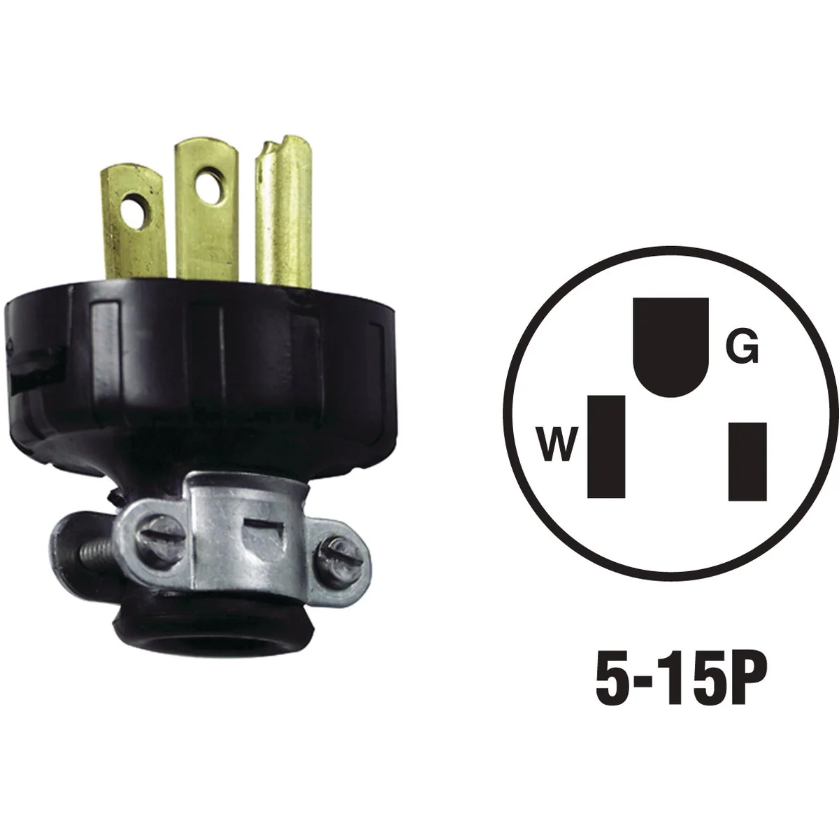 Lightweight Leviton 15A 125V 3-Wire 2-Pole Heavy-Duty Cord Plug Specialty