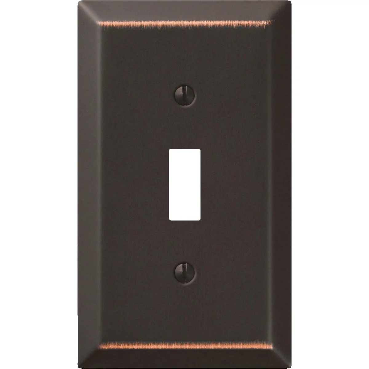Elegant Amerelle 1-Gang Stamped Steel Toggle Switch Wall Plate Aged Bronze Original Design