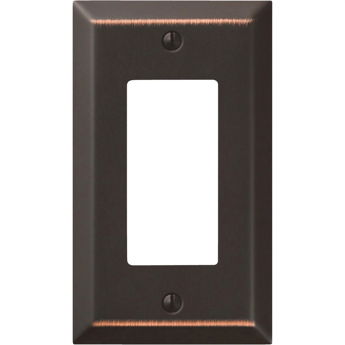 Contemporary Amerelle 1-Gang Stamped Steel Rocker Decorator Wall Plate Aged Bronze Fine