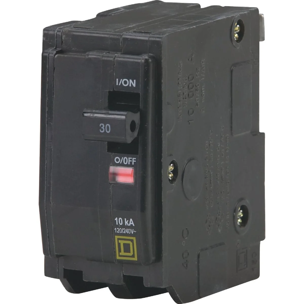 Functional Square D QO 30A Double-Pole Standard Trip Circuit Breaker Premium