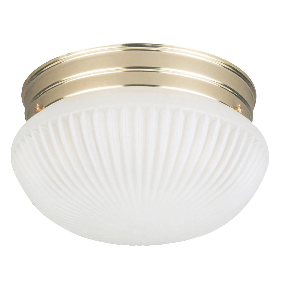 Organic Home Impressions 9-1 2 In. Polished Brass Incandescent Flush Mount Ceiling Light Fixture Prestigious