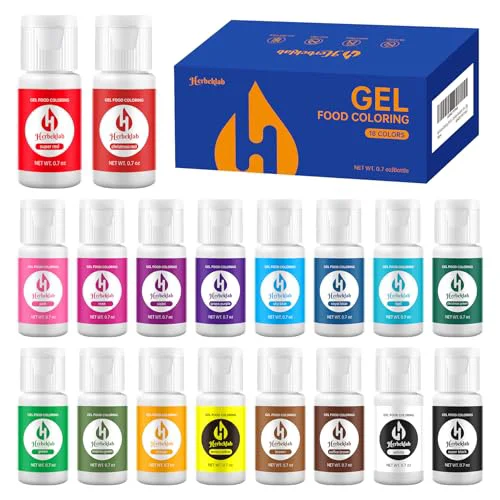 User-Friendly Gel Food Coloring Set 12.6 Fl Oz Environmentally Friendly
