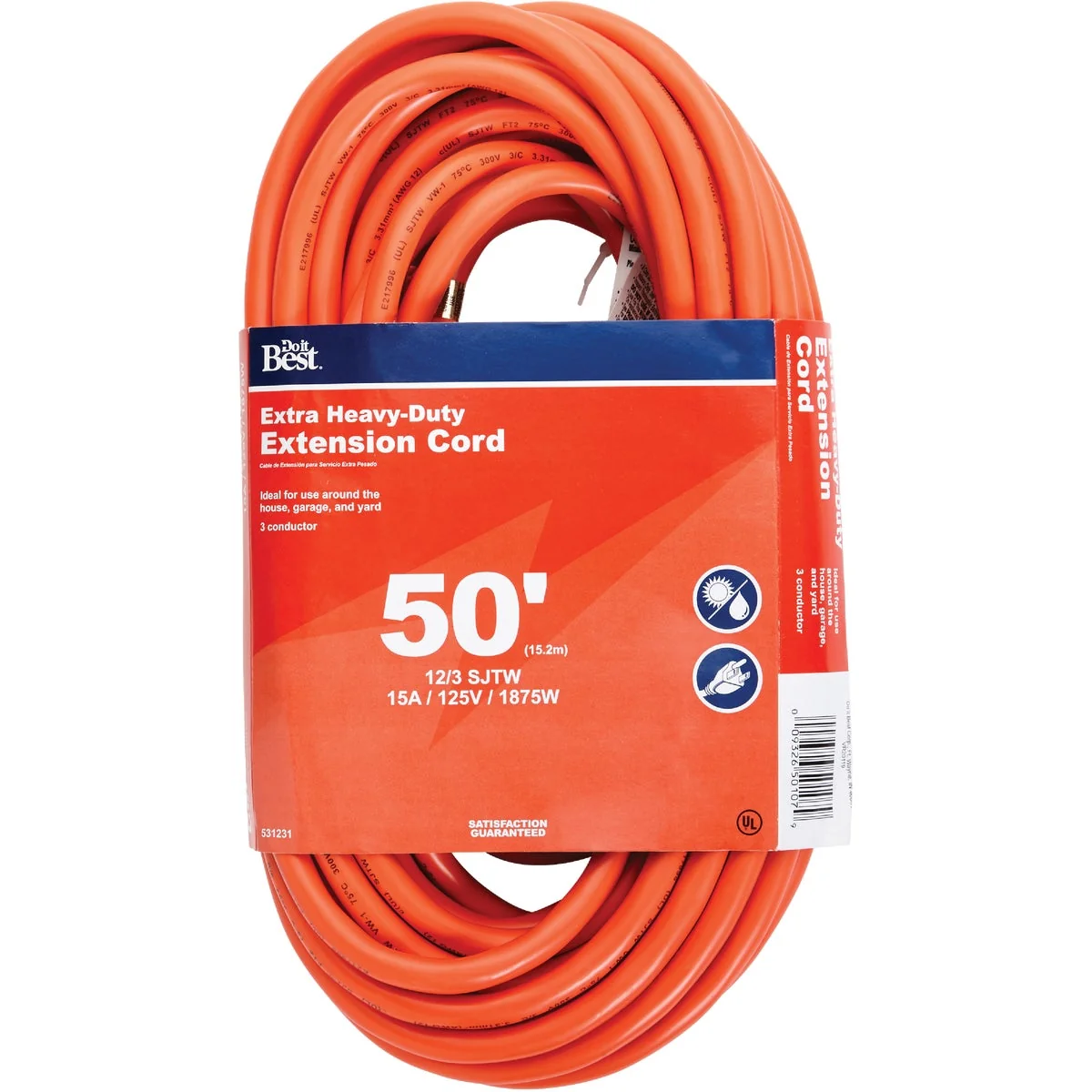 Durable Do it 50 Ft. 12 3 Heavy-Duty Outdoor Extension Cord Environmentally Friendly